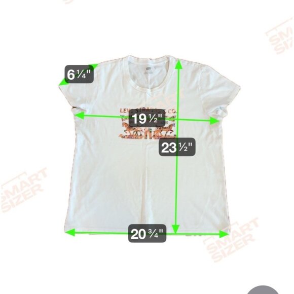 Levis White Graphic T-Shirt Womens Size Lrg Colorful Logo100% Cotton - Picture 7 of 7